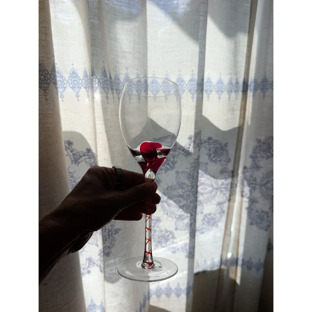 Pier 1 Import Clear Wine Glass 9